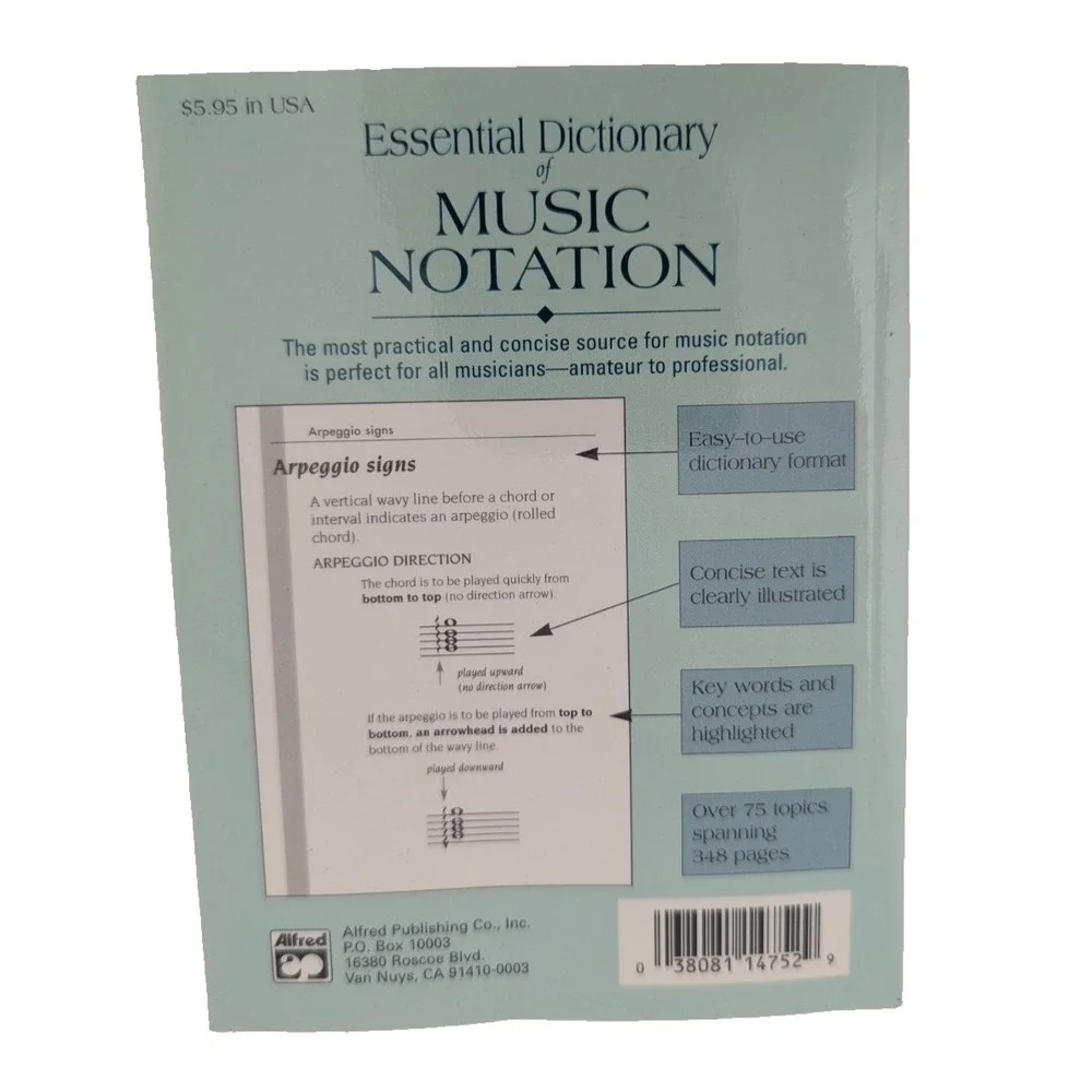 Essential Dictionary of Music Notation : Pocket Size Book by Tom Gerou and Linda